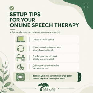 Setup Tips for Online Speech Therapy